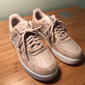 Sparkly light pink Nike Air Force one